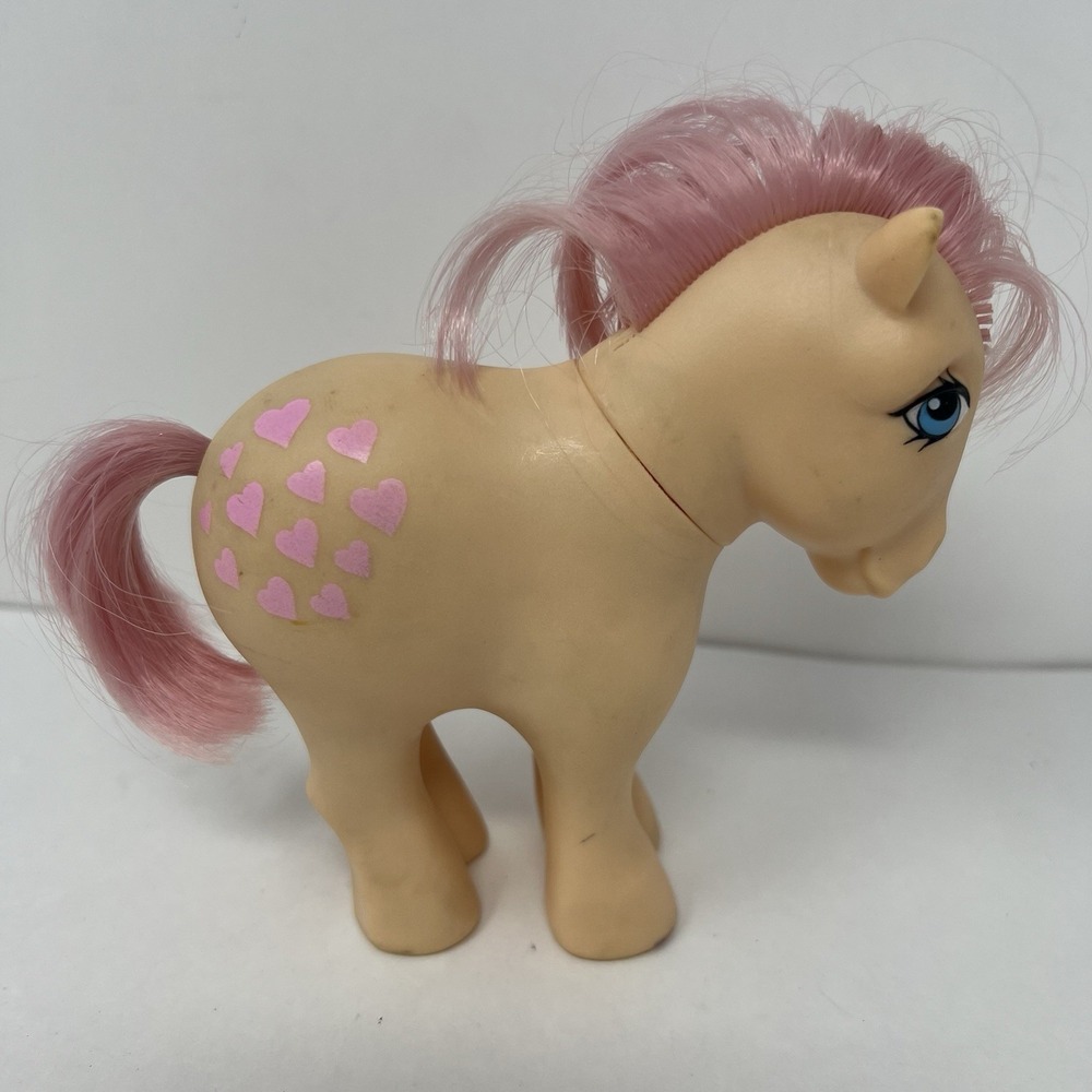 My Little Pony G1 Peachy Pretty Parlor Pink Hearts‎ Hasbro 1982